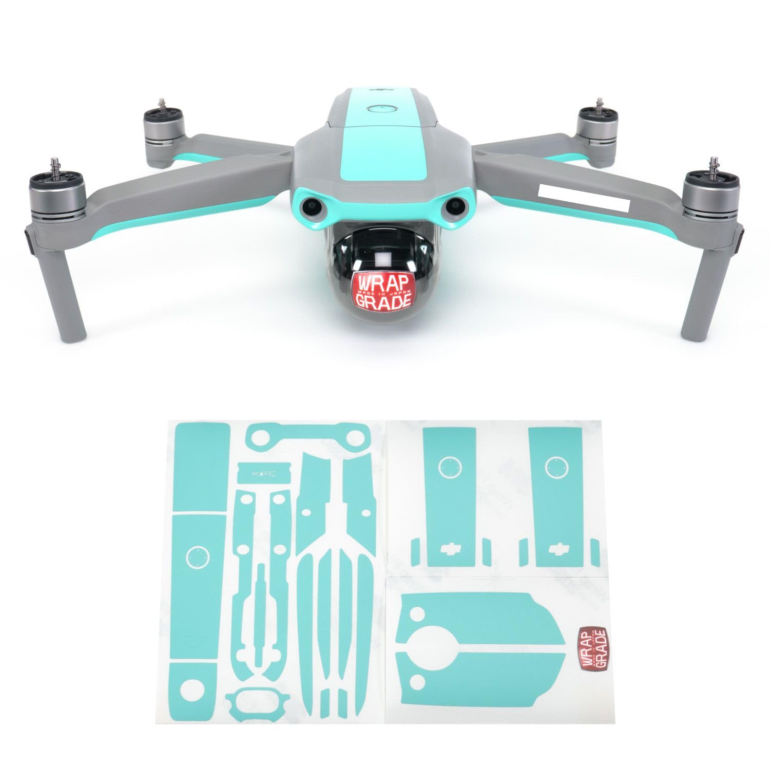 Wrapgrade Skin compatible with DJI Mavic Air 2 | Accent Color B (MINT BLUE)
