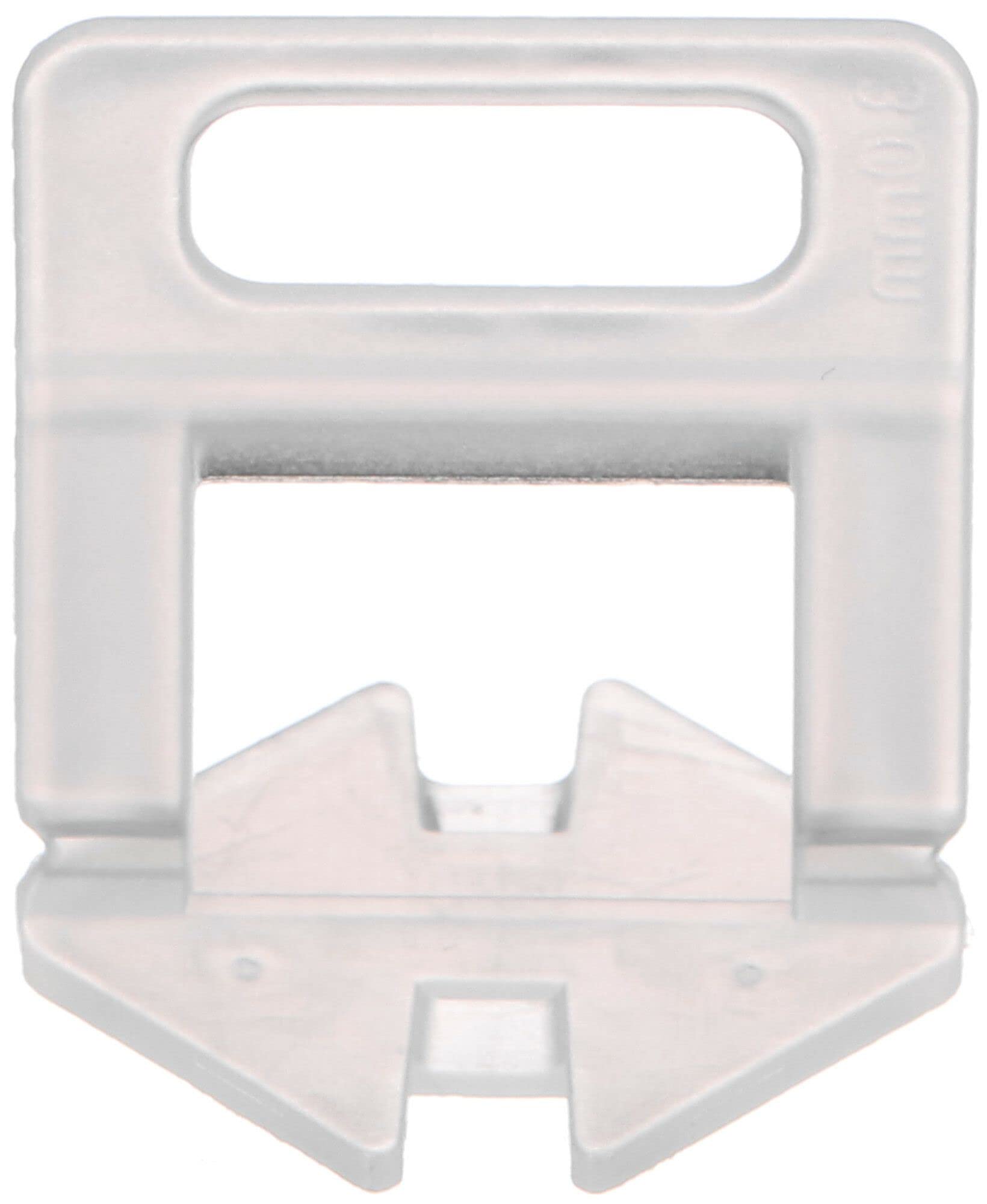 SIXTOL Level System T-Hold Tile Leveling Spacers | Floor Leveling Clips | Transparent | 200pcs (3mm) | Bathroom | Kitchen