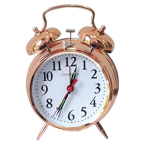 Acctim Saxon Large Double Bell Alarm Clock Brass Amazon.co.uk Kitchen