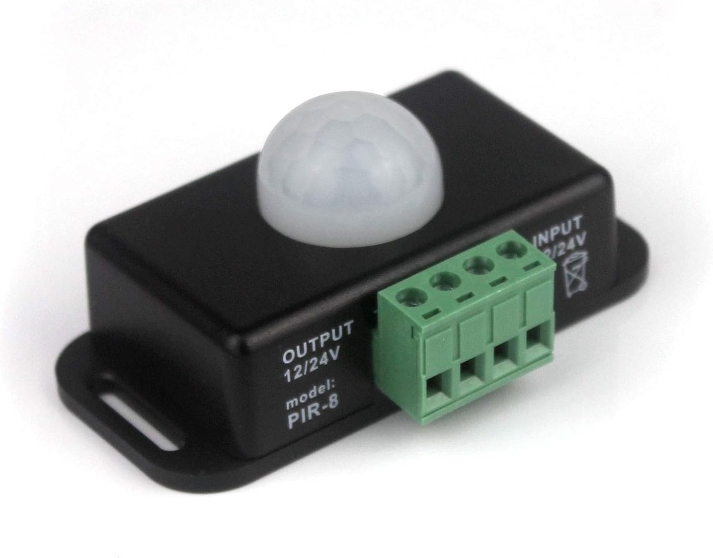 Taikuwu Automatic DC12V 24V PIR Motion Detector LED Dimmer Switch for Flexible LED Strips Light 5-8M, 60° view, 1-10min delay