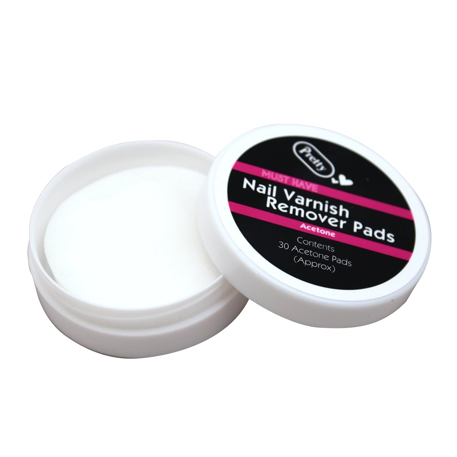 Nail Varnish Remover 60 Pads Wipe Cleaning Manicure for Natural Nails