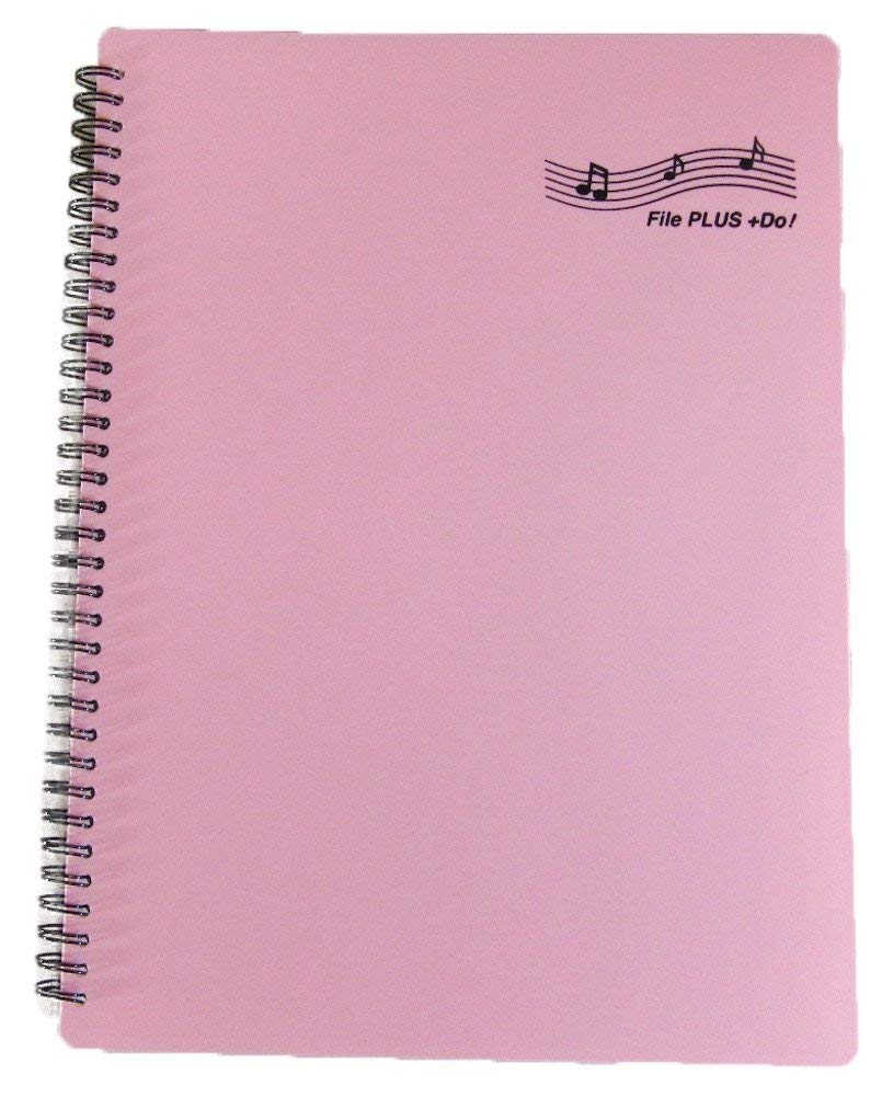 FILE PLUS DO Music Sheet holder A4 30 pockets 60 pages No need to take out paper for writing in … (Pink)