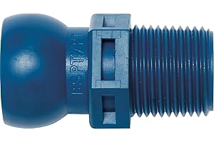 Loc-Line Coolant Hose Component, Acetal Copolymer, Connector, 1/2" Hose ID, 3/8" BSPT (Pack of 4)