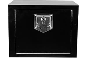 COOLBAG Underbody Truck Box Steel Storage Tool Box,18 x 12 x 14 Tool Chest Organizer w/Lock and Keys For Pickup,Truck Bed, RV, Trailer,Heavy Duty Waterproof Black box