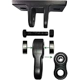 ABUSA Heavy Duty Black Swing Hangers Screws Bolts Included Over 5000 lb Capacity Playground Porch Yoga Seat Trapeze Wooden Sets Indoor Outdoor 2 Pack