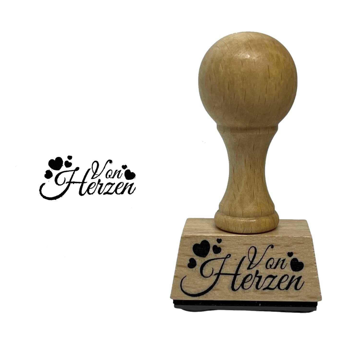 FTWdesign Von Herzen Wooden Stamp - Office Stamp
