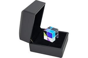 StayMax Dichroic X-Cube Prism RGB Dispersion Prism for Physics and Decoration with Storage Box