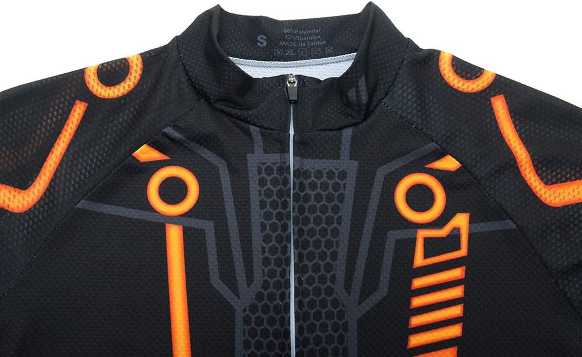 Men's Tron Cycling Jersey Set Bicycle Shirt and Bib Shorts Kit Sports Trisuit: Clothing