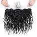 Ainmeys Curly Wave Wigs Virgin Brazilian Water Wave Wigs None Lace Front Wigs Human Hair Wigs 150% Density Glueless Machine Made Wigs For Black Women (20inch, jet dark wigs)