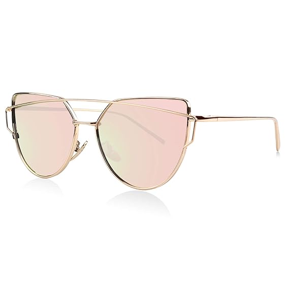 CGID Mode Polarisierte Katzenaugen Sonnenbrille For Damen UV400 reflektierenden Spiegel