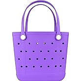 Dvopfa Beach Bag, Rubber Tote Bag, Waterproof Sandproof Washable Tote for Boat Pool Sports Gym Beach Travel