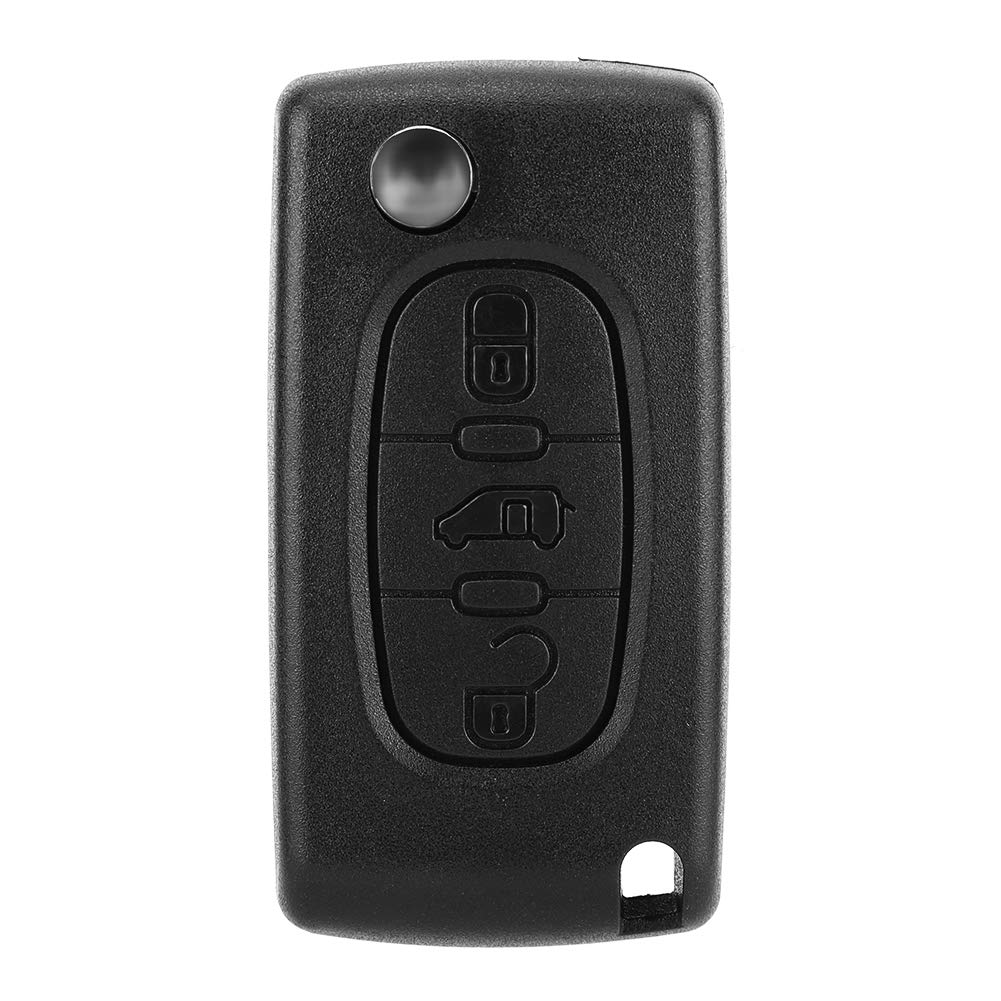 KIMISS 3 Button Car Remote Key Fob Case Protective Cover Shell for Berlingo,Remote Car Key Flip for Partner