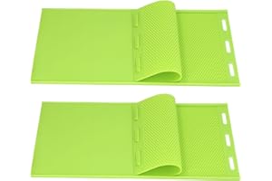 Horoper 2Pcs Silicone Beeswax Press Sheet, Beeswax Embosser Machine Soft Press Sheet Mould Tools, 5.4mm Flexible Silicone Beeswax Flexible Foundation Sheets Press Mold Beehive Wax Basis Press Sheet