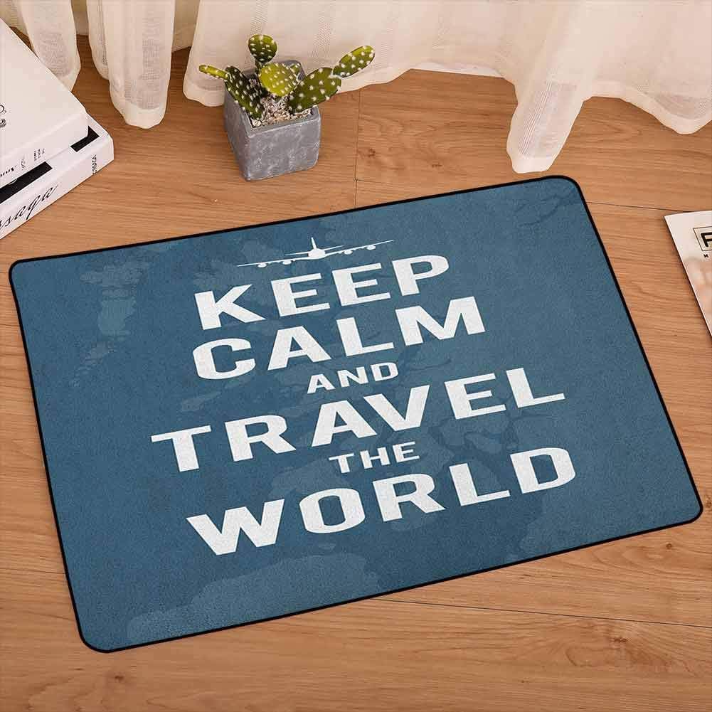 Mkedci Indoor Outdoor Entrance Door Mat Outside Front Door Mat Farm House Decoration Collection Can Move Doormat 19.5 x 31.5 inch Blue White