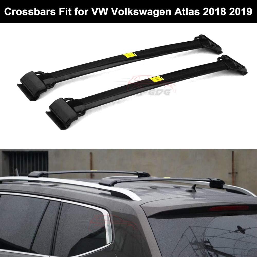 Aluminum Crossbars Fit for VW Volkswagen Atlas 2018 2019 2020 2021 2022 Baggage Roof Rack Rail Cross Bar