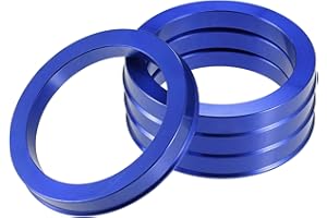 A ABSOPRO Car Hub Centric Rings OD 73.1mm to ID 57.1mm Hub Centric Rings Wheel Bore Center Spacer Aluminum Alloy Blue (Set of 4)