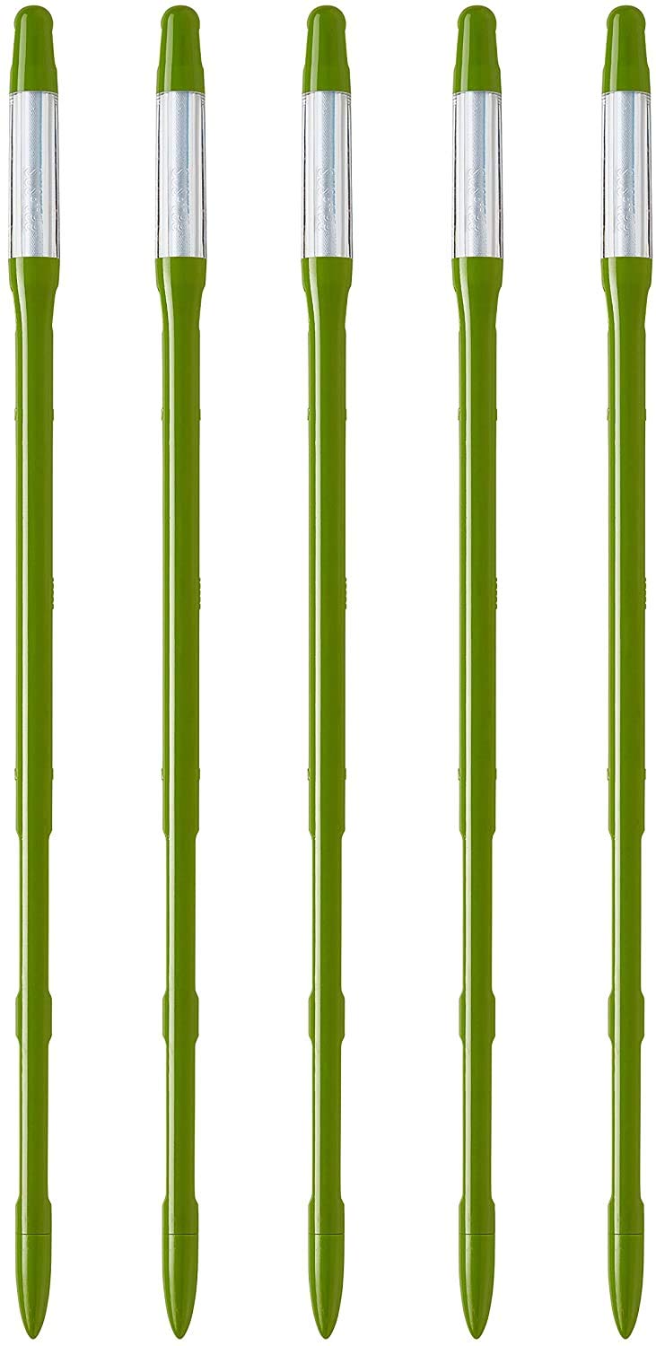 SUStee Watering Indicator for Plants (Set of 5, Large, Green) - Smart Watering for All Plants, Works in All Soils | Minimalistic Design, Easy-to-Use, No Batteries | 100% Made in Japan