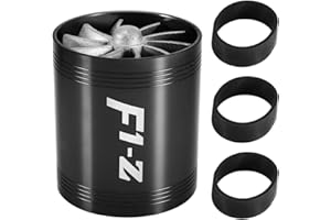 Aramox Car Air Intake Turbonator Dual Fan Turbine Super Gas Fuel Saver Turbo (Black)