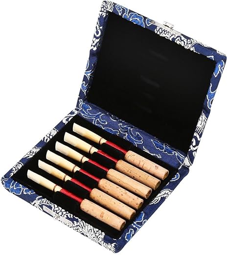 Oboe Reed Case de Estuche Funda de Caja de Cañas Oboe, Protege contra la Humedad Madera