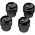 Subaru Logo Black Tire Valve Stem Caps for Forester Impreza Outback STi Genuine WRX Ascent Crosstrek BRZ Legacy Solterra - SOA342L168
