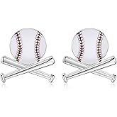Hypoallergenic Sport Stud Earrings 925 Sterling Silver for Women - Sports Jewelry Gifts for Sports Fans Players