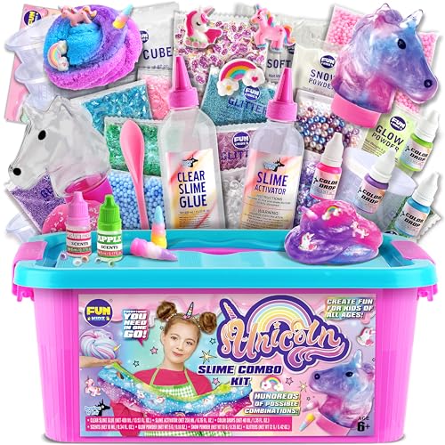 Fluffy Unicorn Slime Kit for Girls, FunKidz Cloud