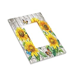 Yamxbfa Rustic Sunflower Farmhouse Floral Wooden