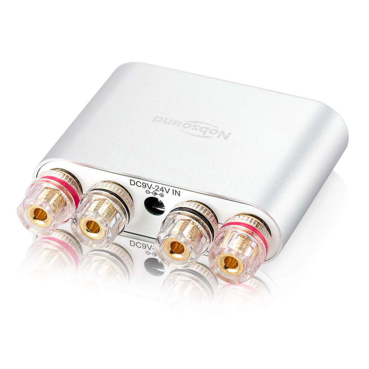 Nobsound NS-10G PRO 100W (50W x 2) Hi-Fi DSP Digital Bluetooth 5.0 Amplifier 2.0 Channel Stereo Power Audio Amp for Home Speakers Upgrade Version (with power supply, Silver)