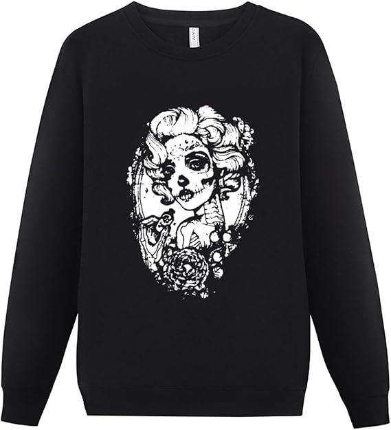 Amazon Co Jp マリリン モンローday Of The Dead レディース パーカー トレーナー シンプル ファッション かわいい 体型カバー プルオーバー Bf風 通勤 トップス クルーネック 服 ファッション小物