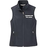 INK STITCH Ladies Custom Embroidery Design Your Own Logo Text Soft Shell Vests