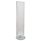 Azar Displays 700440-WHT, Two-Sided PEGBOARD Floor