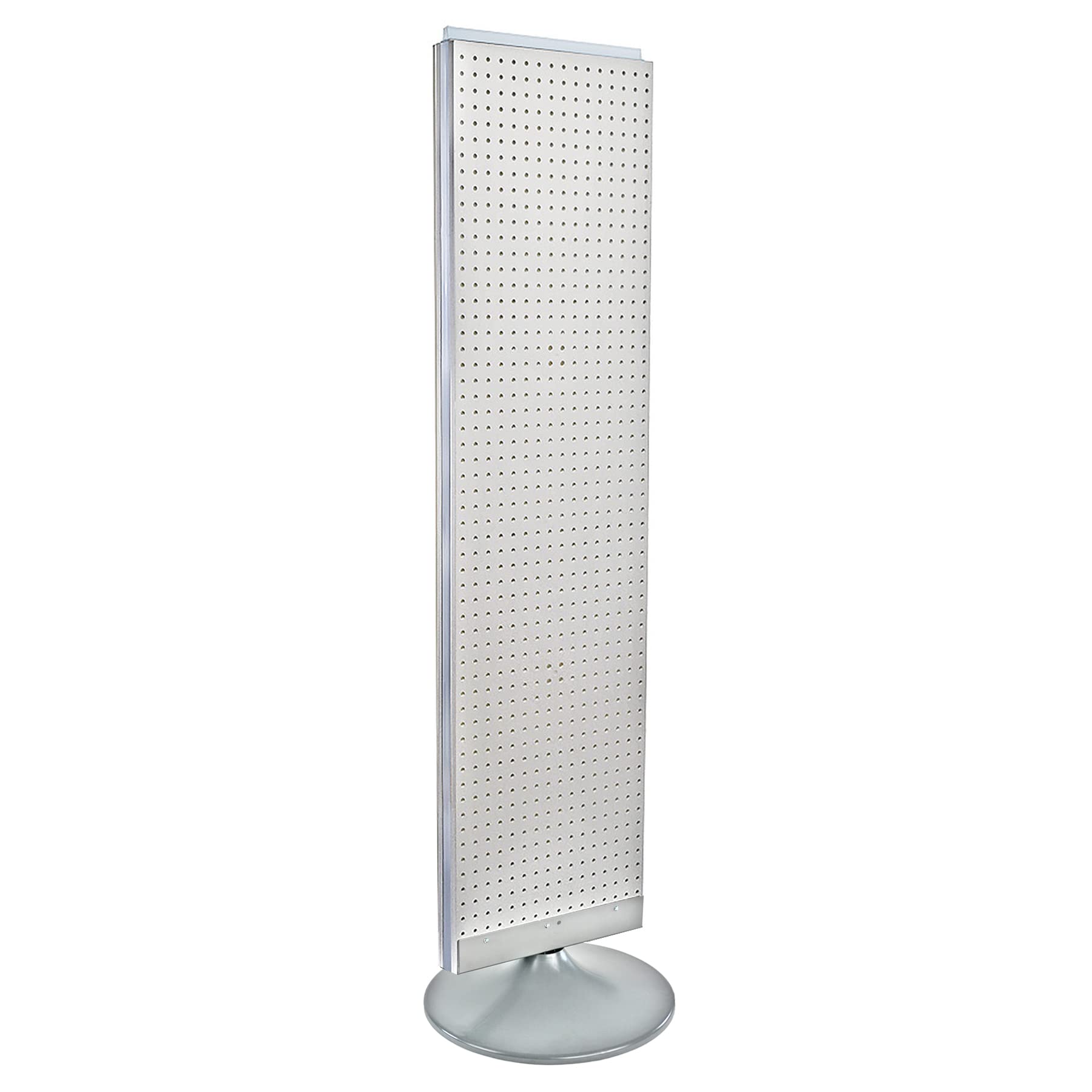 Azar Displays 700440-WHT, Two-Sided PEGBOARD Floor