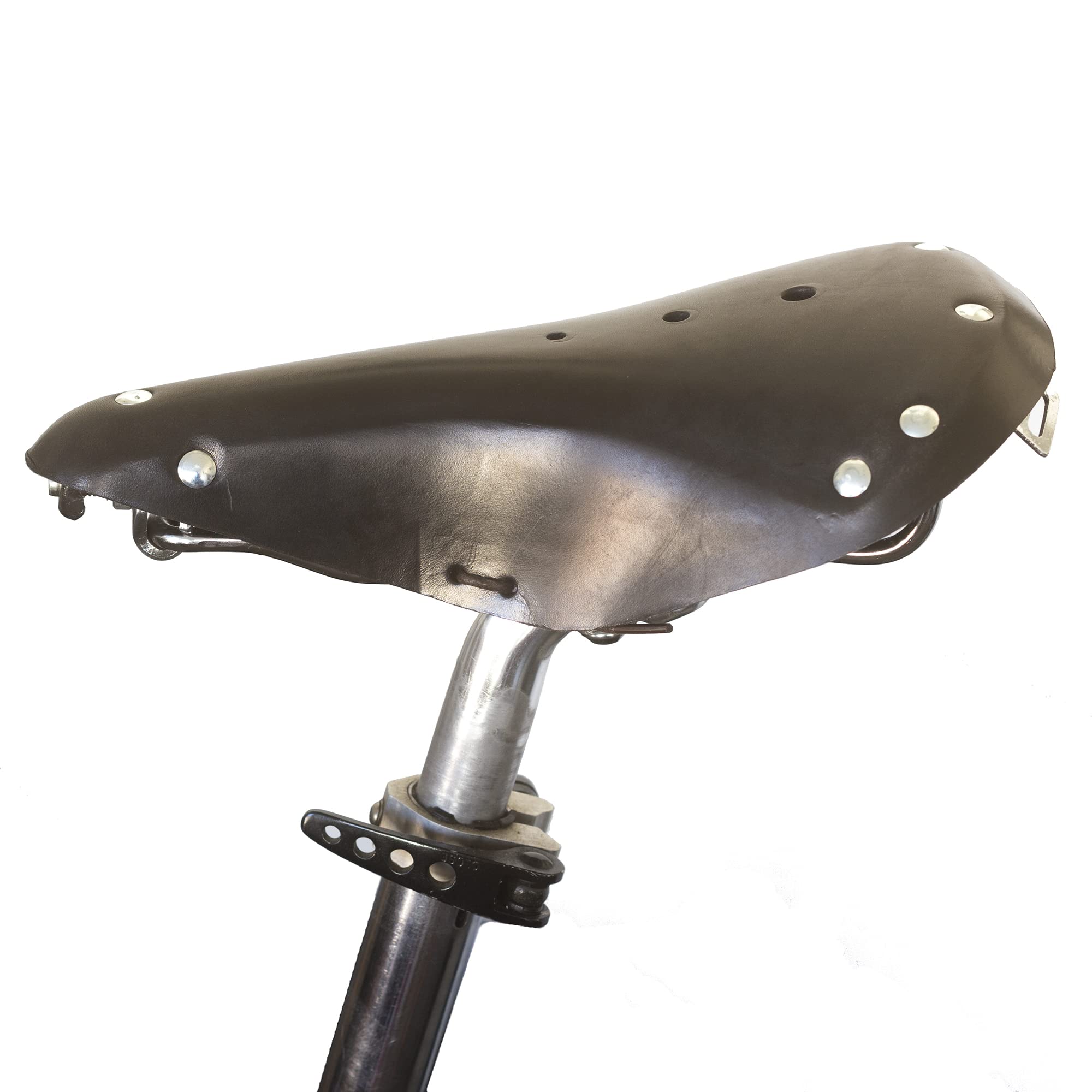 Genuine Cow Leather Saddle for BROMPTON in Black