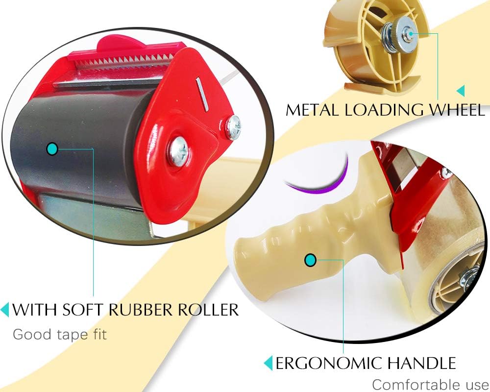 Packing Tape Dispenser Gun–Ergonomic Heavy Duty, 2 Inch Wide, Elepa Sealing Cutter, Used for Warehouse Storage Packaging, Carton Sealing. : Office Products