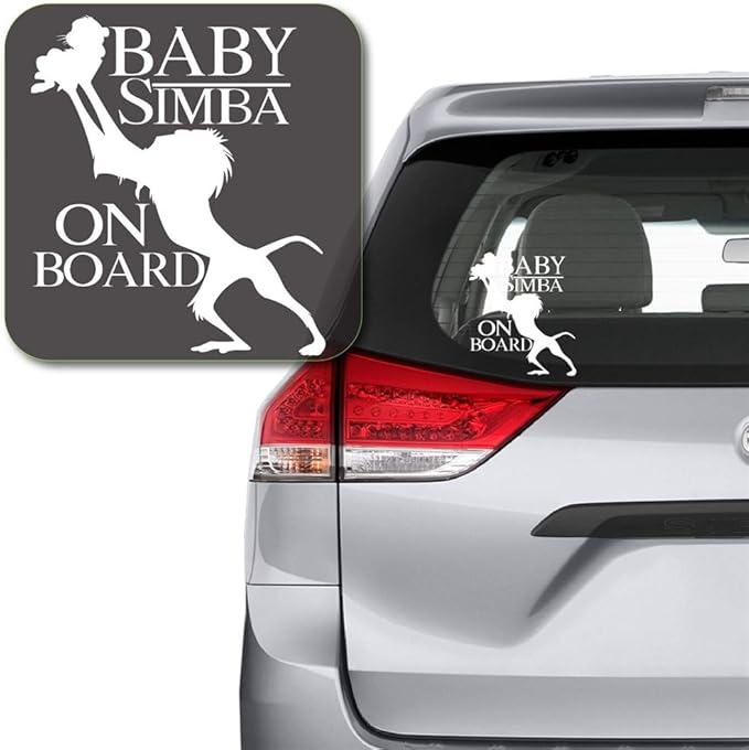 Parts Accessories Kids On Board Lion King Sticker Vinyl Decal For Car And Others Finish Glossy Automotive