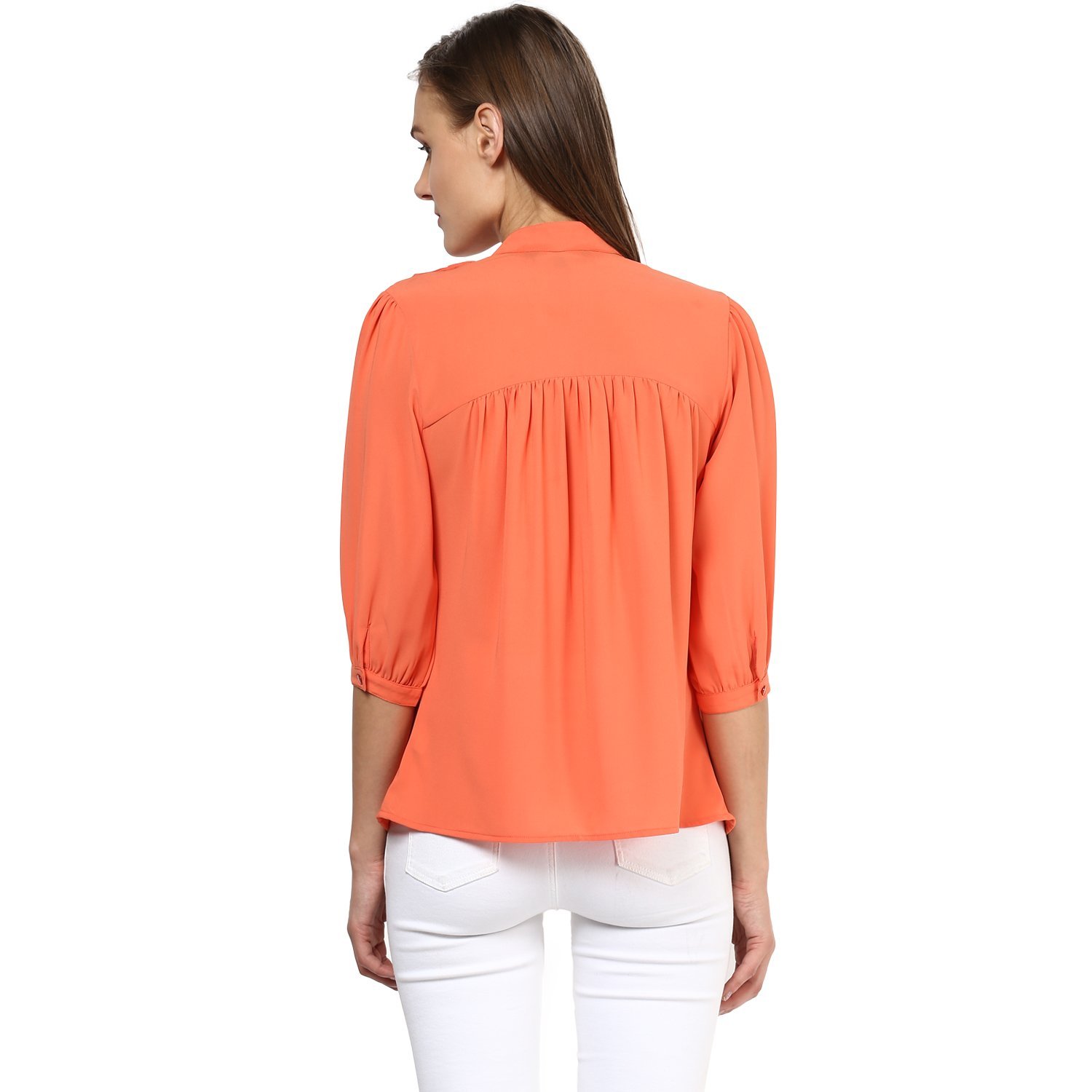 rare women orange georgette top (ep1212)