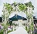 5pack Flower Garland Artificial Wisteria Garland Vines Faux Wisteria Vine Fake Hanging Flowers for Wedding Floral Decor-Total 33ft (White)