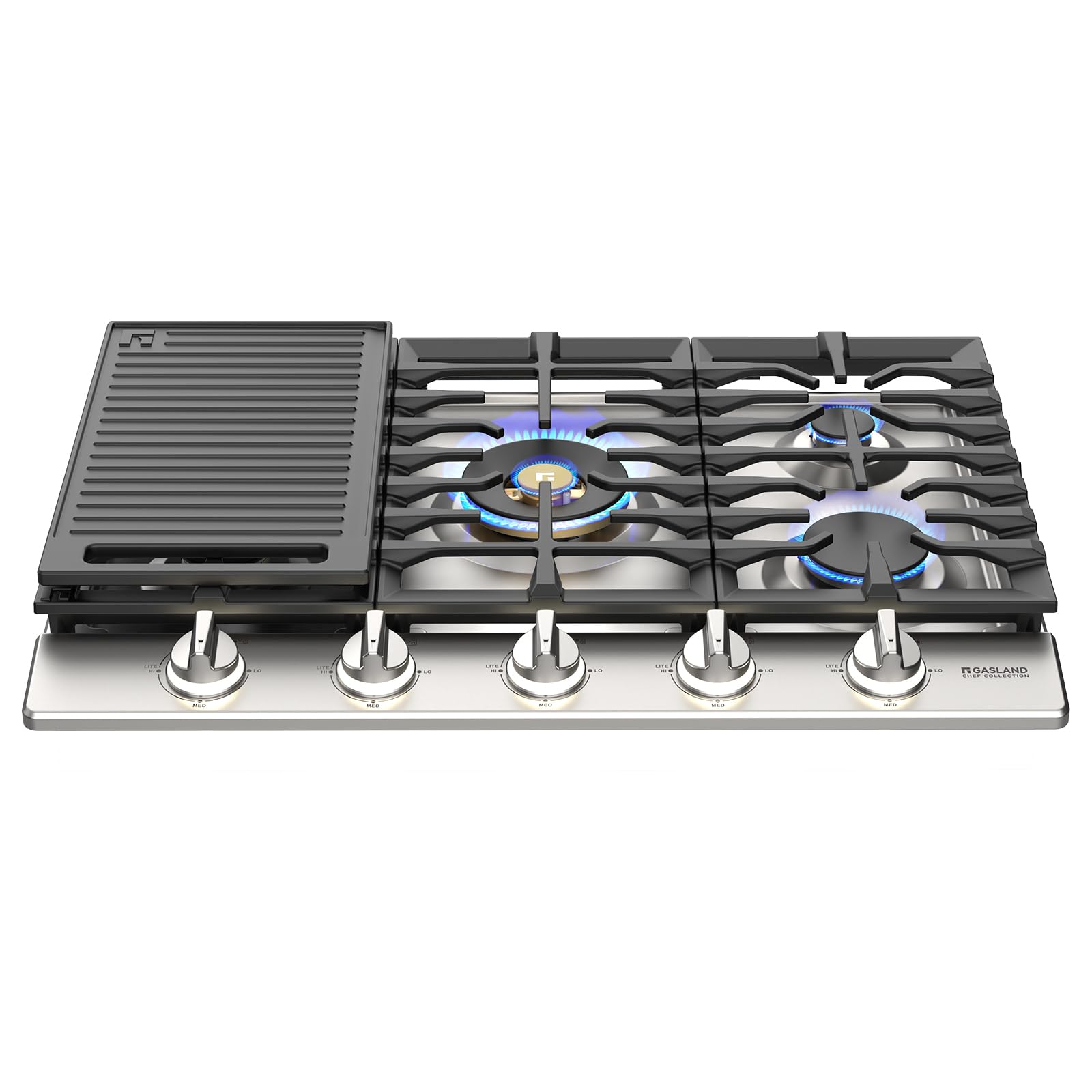 GASLAND CHEF COLLECTION Heavy Duty Gas Cooktop 30 Inch 5 Burner