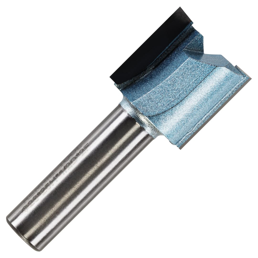 Rennie Tools - 26mm Cutting Diameter x 25mm Flute x 1/2" Shank TCT Tipped 2 Flute Straight Router Cutter Bit. Compatible With Makita Trend Festool Hikoki Dewalt Router Etc. 26mm Router Bit