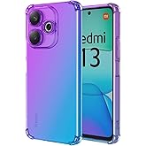 Vokuha Phone Case for Redmi 13 4G Case, Redmi 13 5G/Redmi Note 13R 5G/Poco M6 4G Case, Cute Clear Gradient Slim Shockproof TPU Back Phone Protective Cover for Xiaomi Redmi 13 Purple/Blue