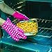 Finally! Heavy-Duty Women's Silicone Oven Mitts by Love This Kitchen | Heat Resistant Gloves For Her Cooking, Baking & Barbecue Needs (1 Pair, XS/S (MUST use Sizing Chart!), Fuchsia)