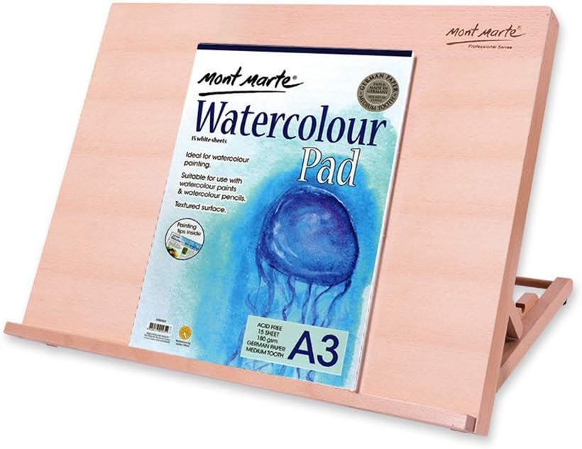Faker Premium A3 Adjustable Wooden Desk/Table Easel/Drawing Board - Ideal for Sketching, Drawing & Planning - Made from Beechwood - 5 Different Angles -615 (Color : 4864.5cm)