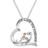 POTOPYY Animal Necklace 925 Sterling Silver Animal Pendant Women Jewelry Christmas Gifts for Women