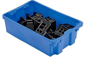 LEWISBINS Polyethylene Container 20"L x 13"W x 6-1/4"H, Blue, Lot of 5