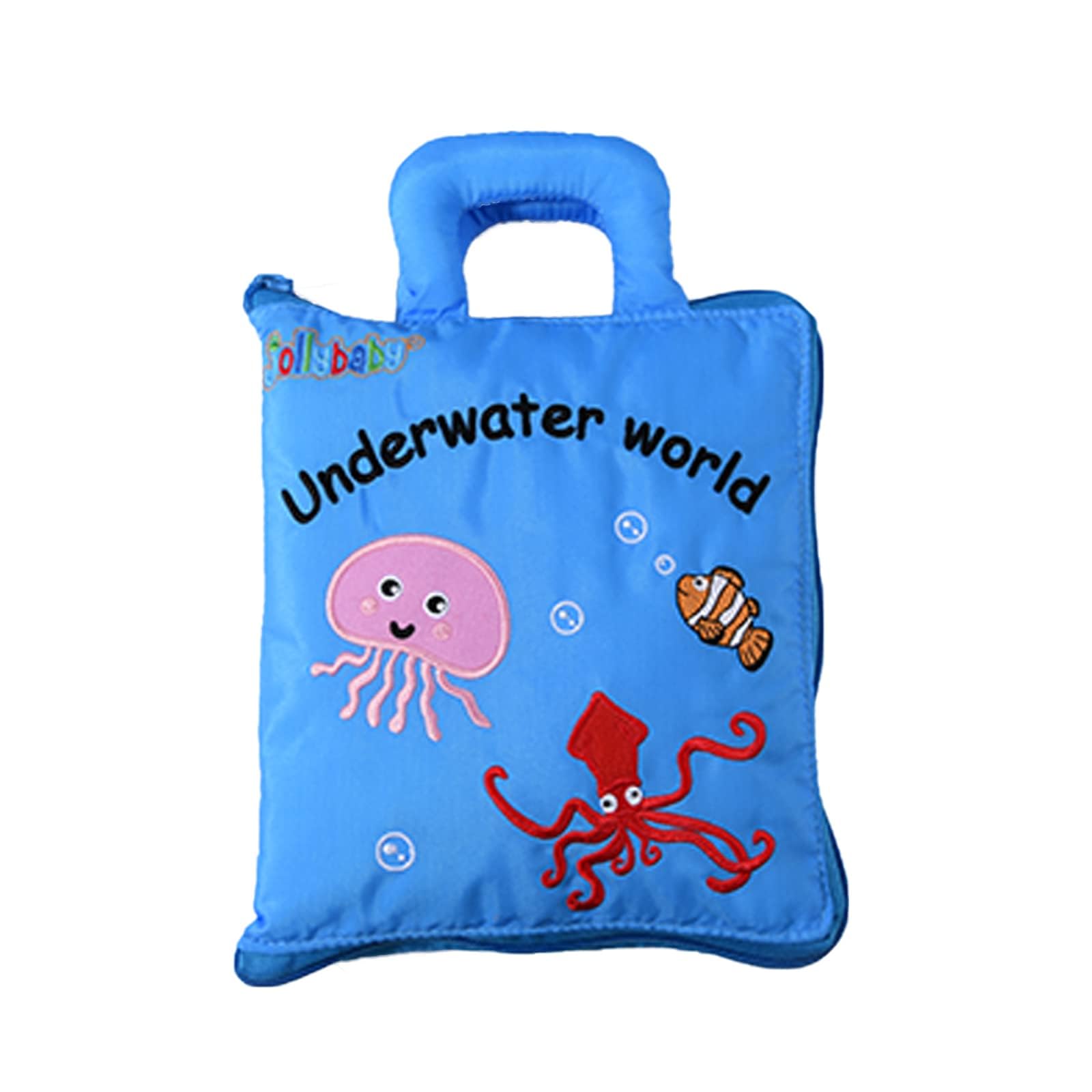 Photo 1 of Jollybaby Quiet Book Montessori Toys, Toddlers Travel Toy, Preschool Learning Activities Early Educational Toy, 10 Sensory Activities Busy Book for Boys & Girls with Zipper(Underwater)