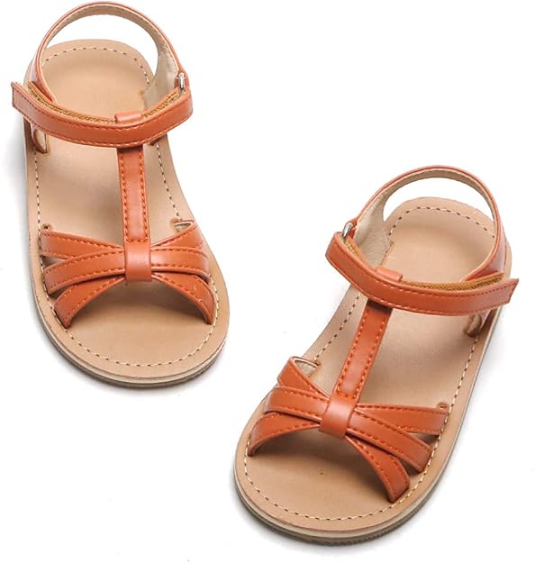 Toddler Girl Brown Sandals Little Kids Easter Dress Shoes Size 10 for