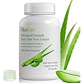 AloeCure Aloe Vera Capsules for Gut Health &amp; Digestive Comfort 30ct x 300mg | Vegan, non-GMO inner leaf extract, made with organic aloe vera. Aloin Free stomach acid buffer that supports Digestive Health