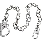 Ahiller Punk Chains for Pants Wallet Car Keys Pocket Jeans Belt with Double Locking Key Carabiner Clip,Goth Accessories