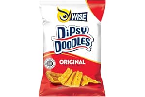 Wise Snacks Dipsy Doodles Wavy Corn Chips, Original, Bulk Snack Chips for Fun and Tasty Snacking Gluten Free, 0g Trans Fat, No Preservatives 0.875 Ounce (36 Count), Gluten Free, Whole Grain