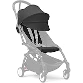 Stokke YOYO 6+ Color Pack, Sun Protection for YOYO3 Stroller, Black | Textiles Only - Seat Pad, Extendable Canopy, &amp; Zipped Back Pocket, Compatible with YOYO3 Frame, Sun Protection for Stroller